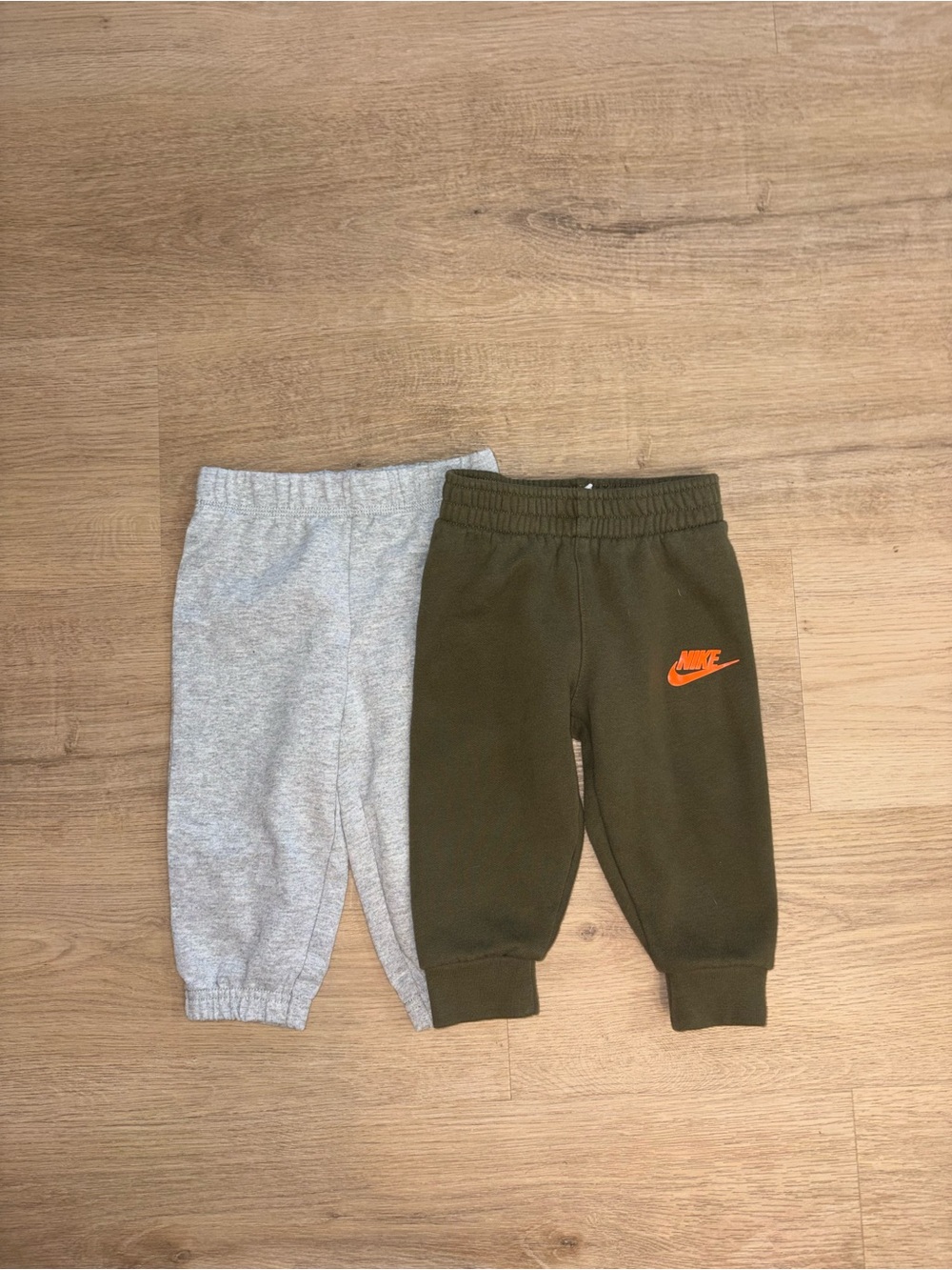 Nike Kids Olive Green Sweatpants with carters Grey Pair
